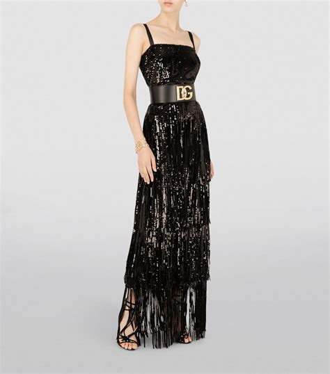 dolce gabbana fringe dress august 2017